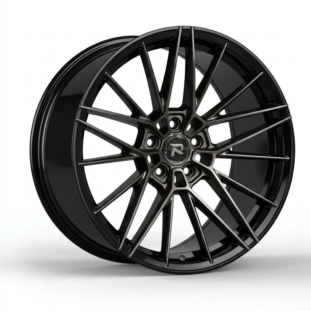 RZR CLVIII forged wheel — Smoked Chrome / Gloss Black
