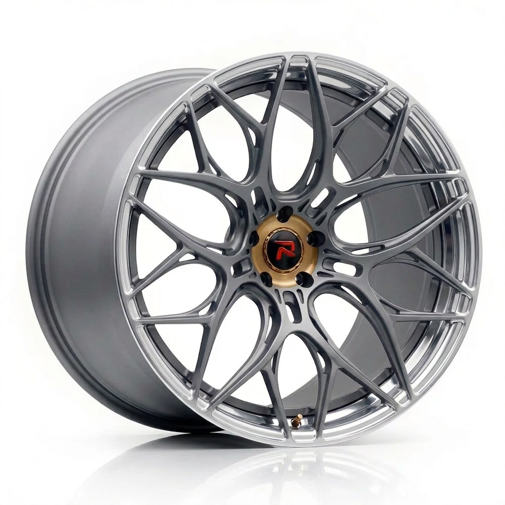 RZR LIV forged wheel — Frozen Grey Matte / Polished Lip