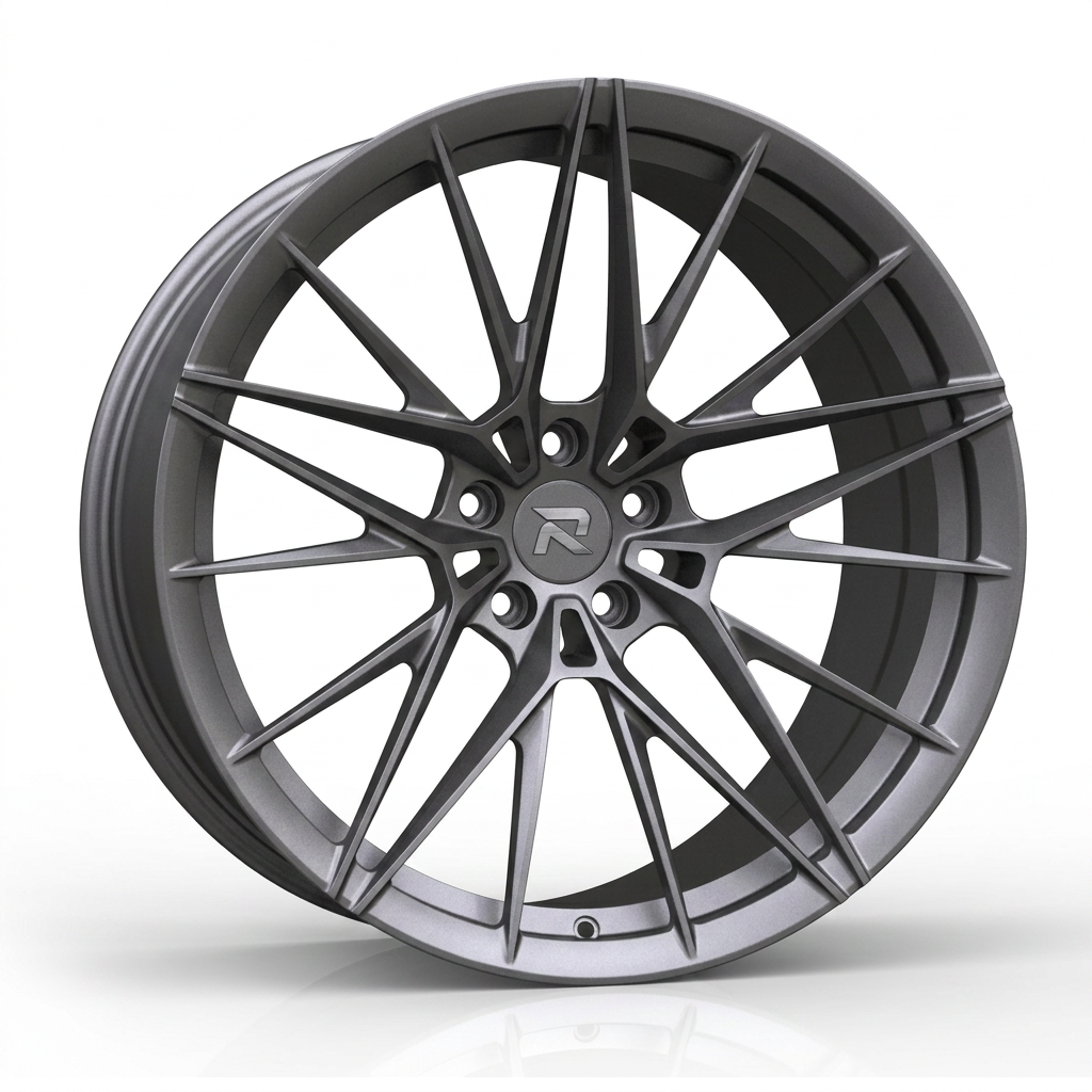 RZR CLXXXVII forged wheel — Satin Titanium Grey