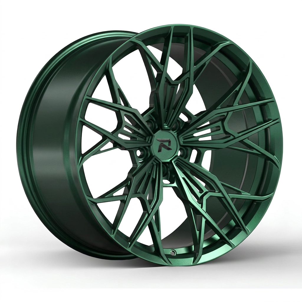 RZR CLXXXVI forged wheel — Satin Emerald Metallic