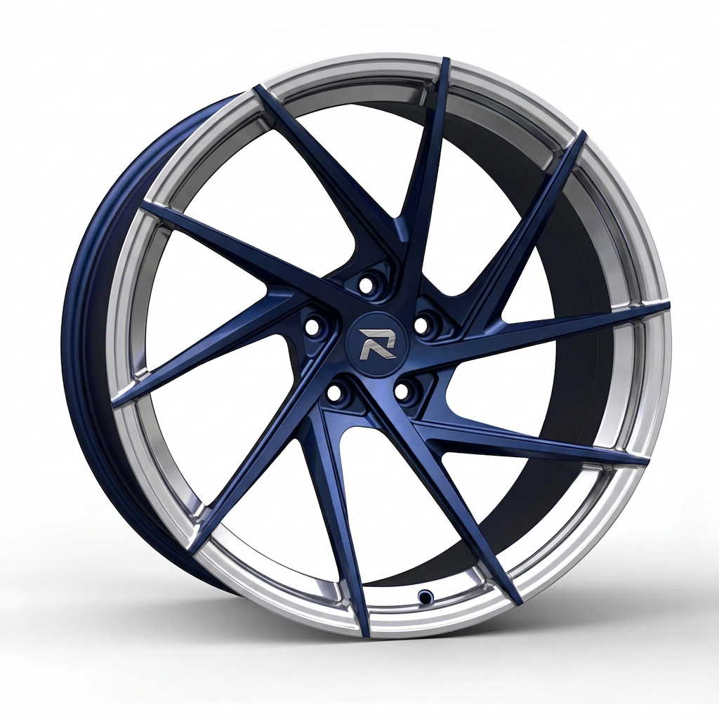 RZR CXI forged wheel — Midnight Blue Pearl / Polished Lip