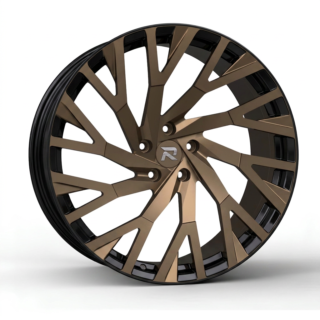 RZR CCV forged wheel — Satin Bronze / Gloss Black Lip