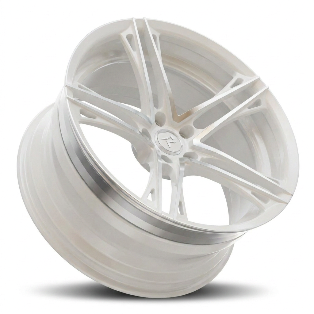 RZR V forged wheel — Brushed Clear Silver / Machined Face