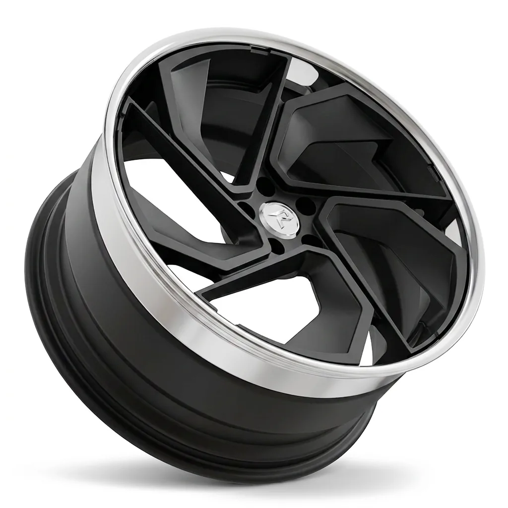 RZR X forged wheel — Matte Black / Polished Lip