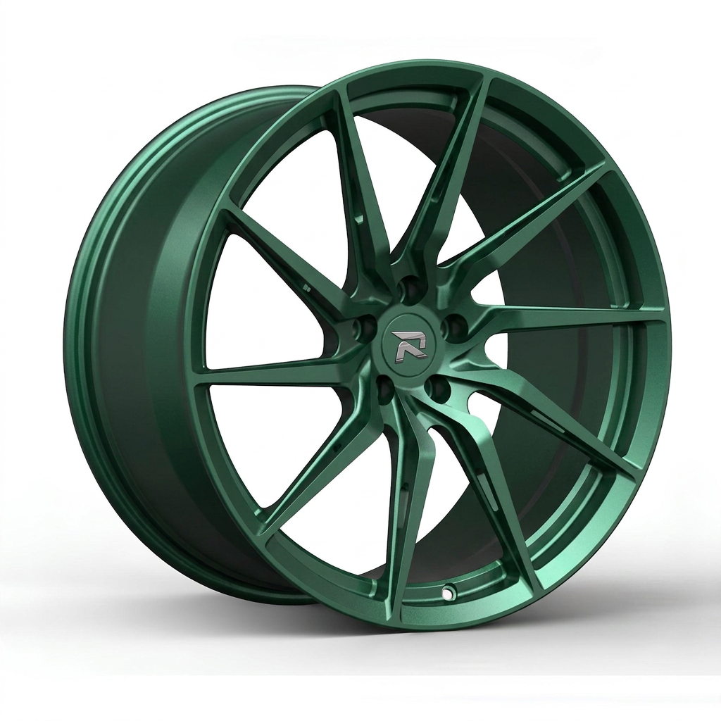 RZR CXLIV forged wheel — Satin Emerald Metallic