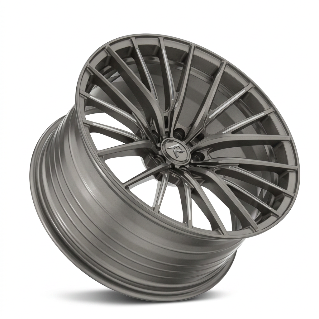 RZR LXXVI forged wheel — Satin Titanium Grey