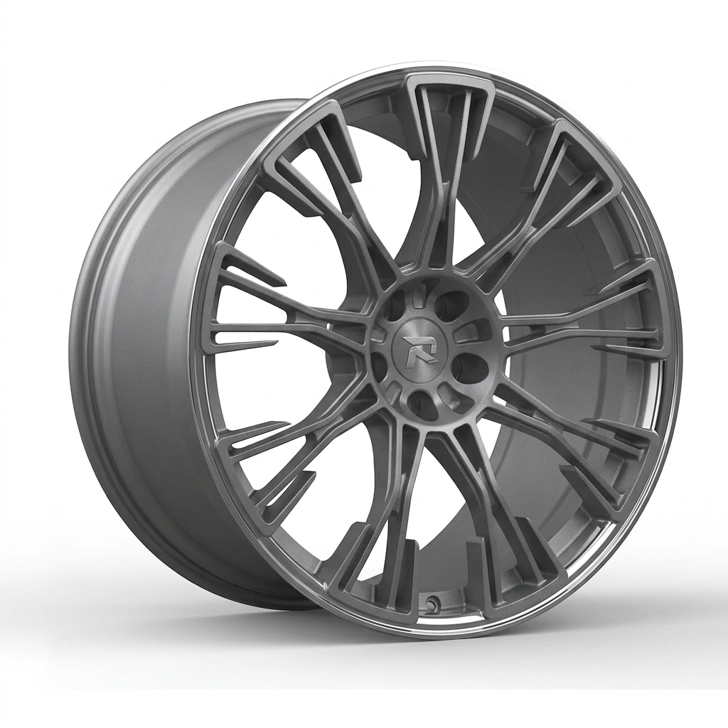 RZR CLXXX forged wheel — Frozen Grey Matte / Polished Lip