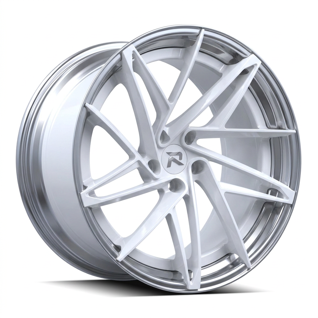 RZR CII forged wheel — Gloss White / Polished Lip