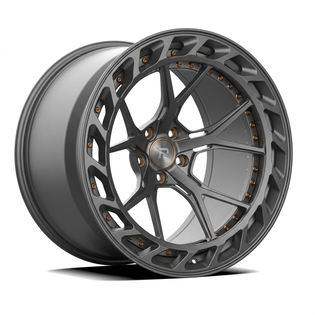 RZR CLXXXV forged wheel — Matte Anthracite / Bronze Hardware