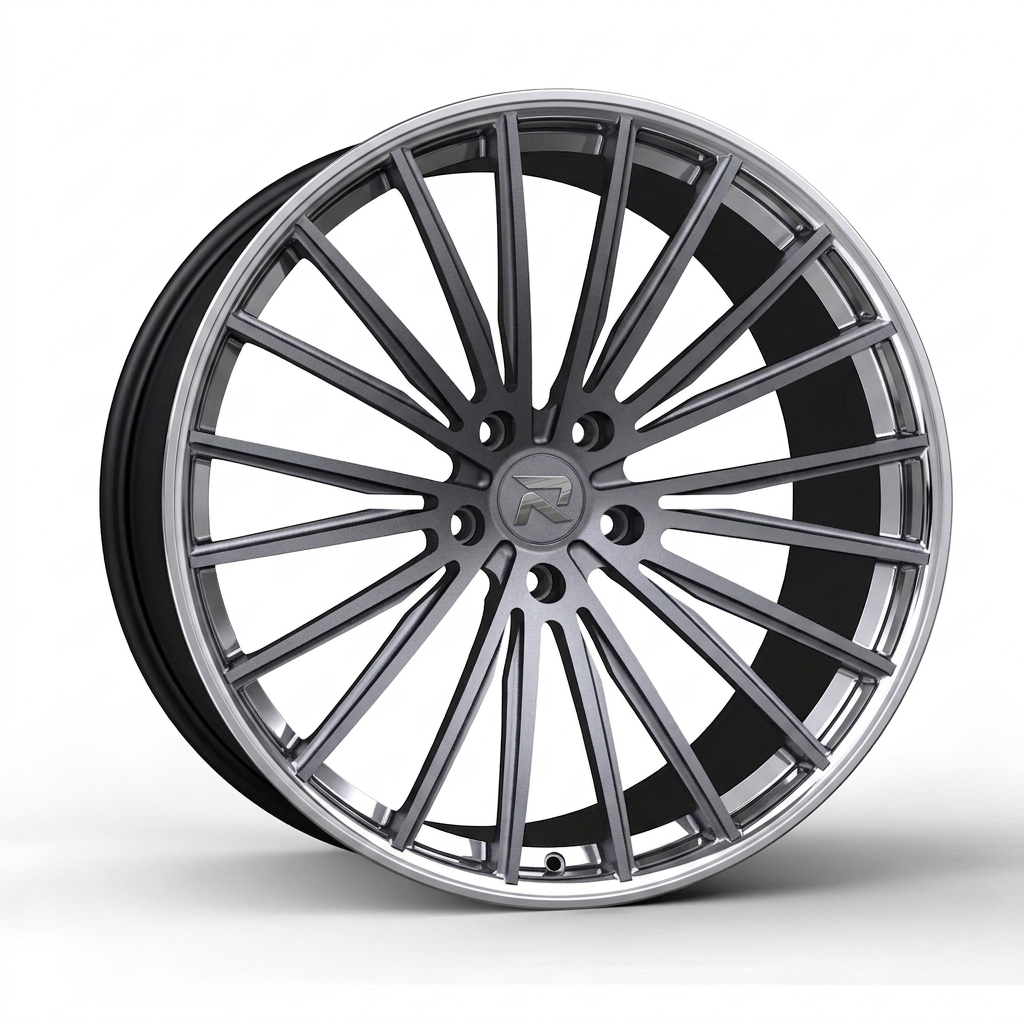 RZR CXXX forged wheel — Frozen Grey Matte / Polished Lip