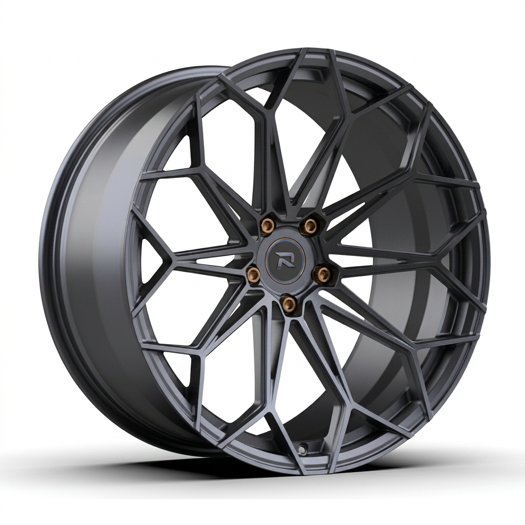 RZR CXXV forged wheel — Matte Anthracite / Bronze Hardware