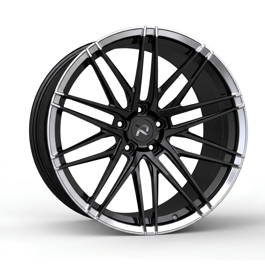 RZR CXCI forged wheel — Gloss Black / Polished Lip