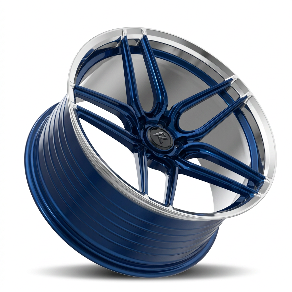 RZR XCI forged wheel — Candy Blue / Polished Lip