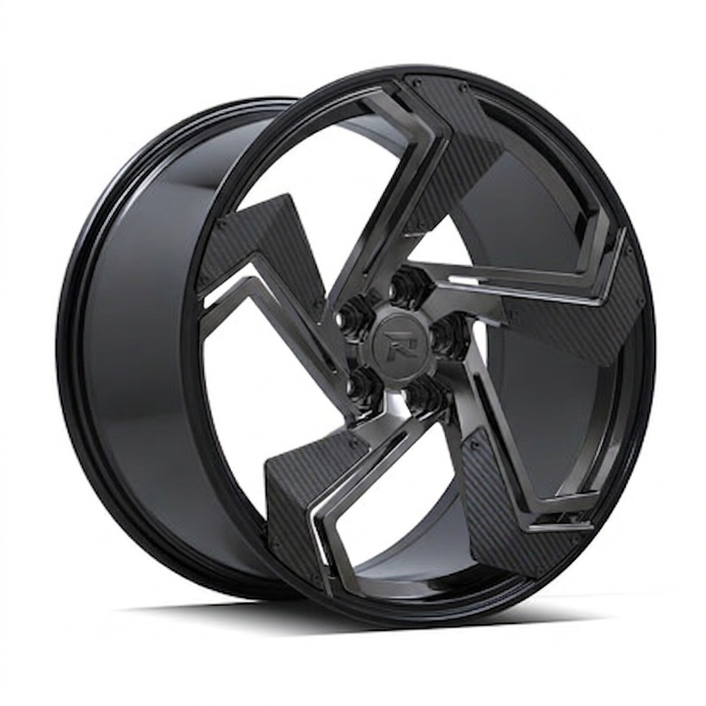 RZR CXXIV forged wheel — Smoked Chrome / Gloss Black
