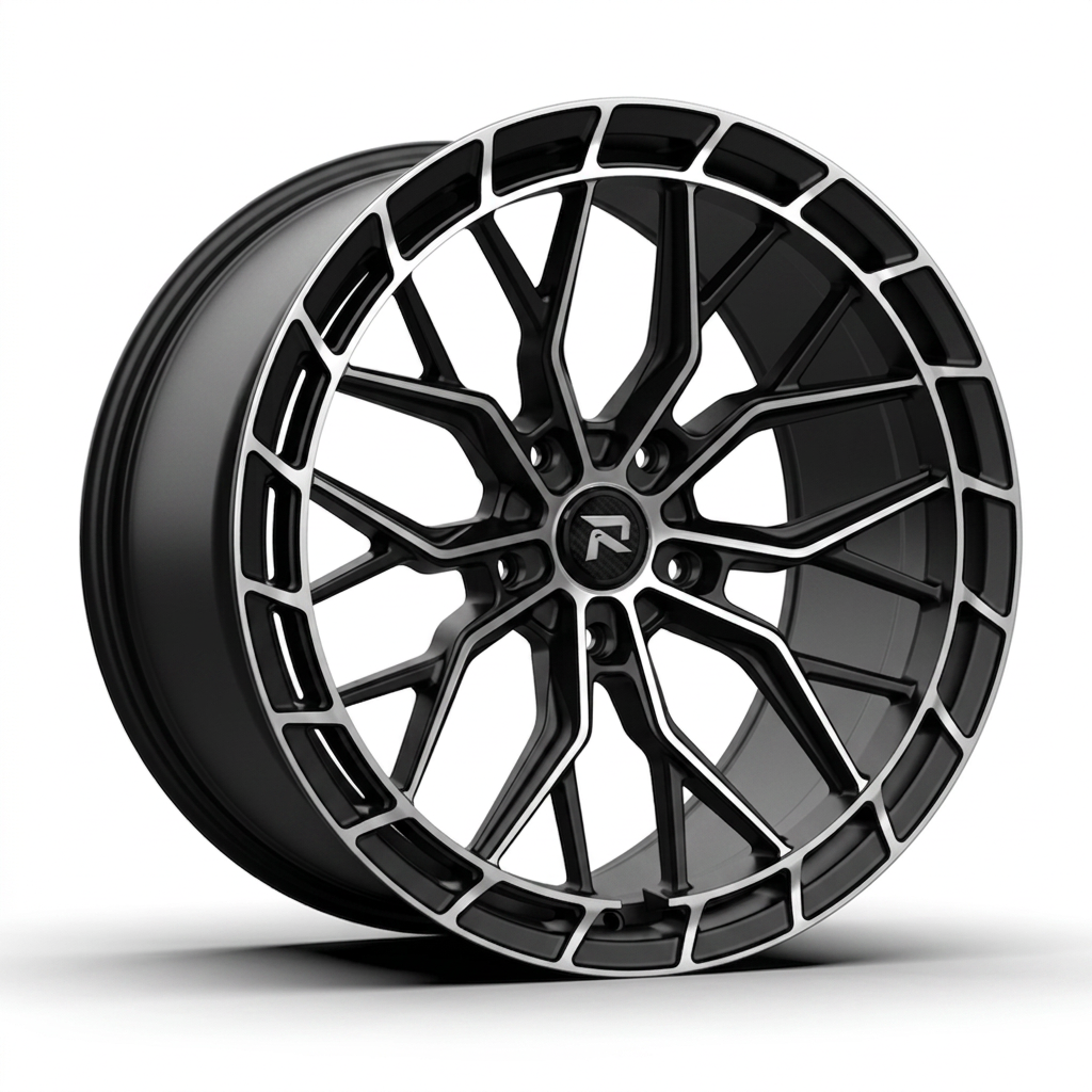 RZR CXXVI forged wheel — Matte Black / Milled Edges