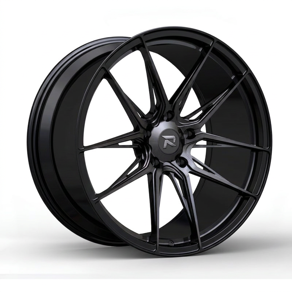 RZR CXCIX forged wheel — Smoked Chrome / Gloss Black