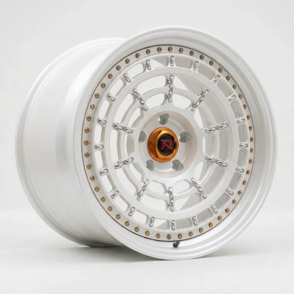RZR XLII forged wheel — Satin White Pearl