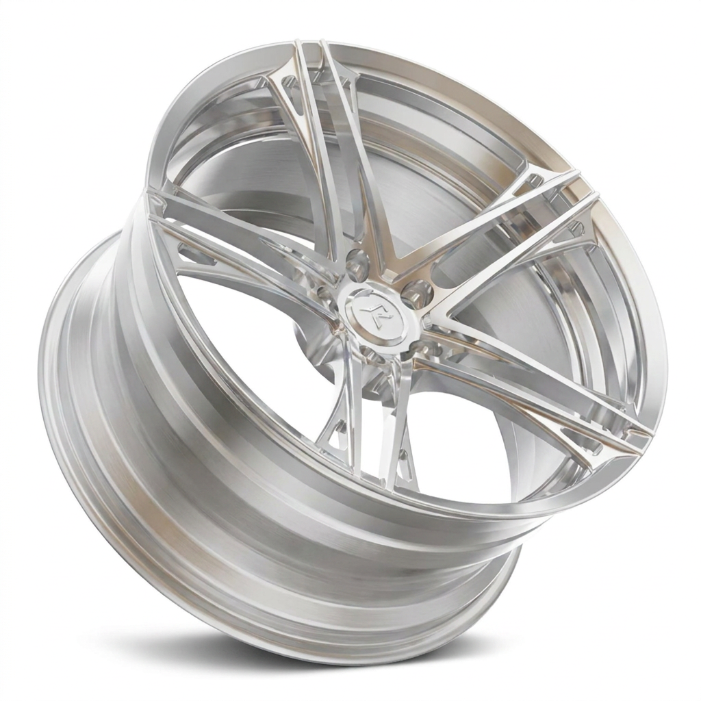 RZR V forged wheel — Full Brushed Aluminium / Clear Finish