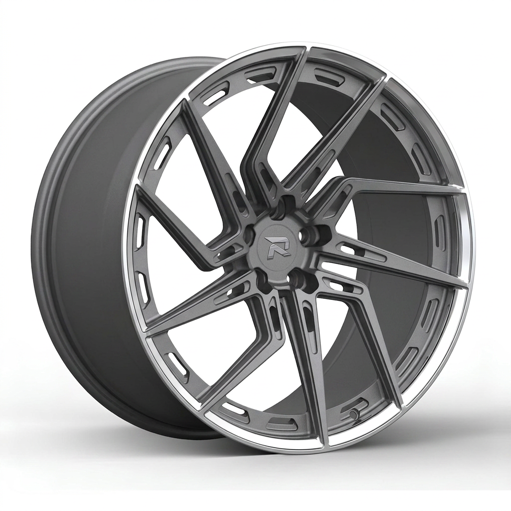RZR CC forged wheel — Frozen Grey Matte / Polished Lip