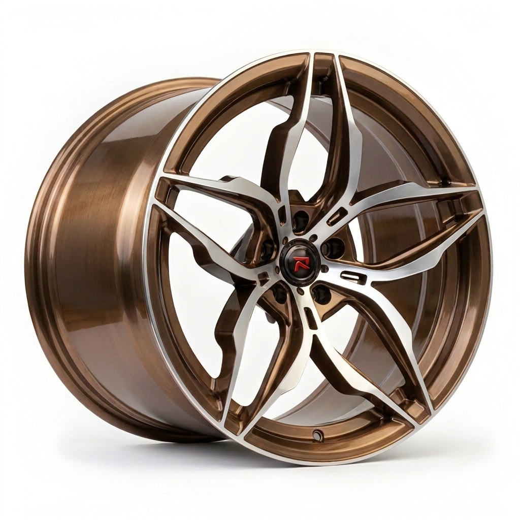 RZR XVI forged wheel — Brushed Bronze / Machined Face