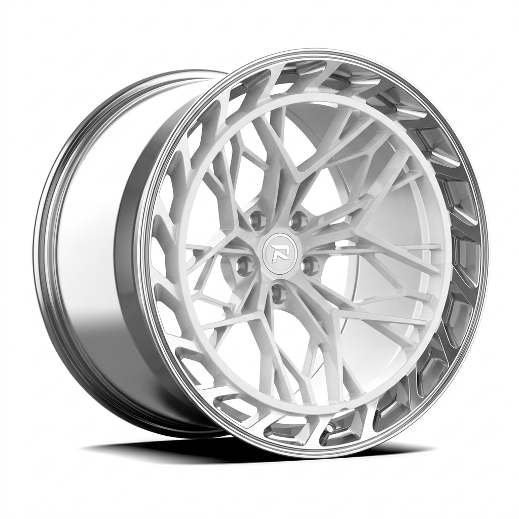 RZR CLXIX forged wheel — Gloss White / Polished Lip