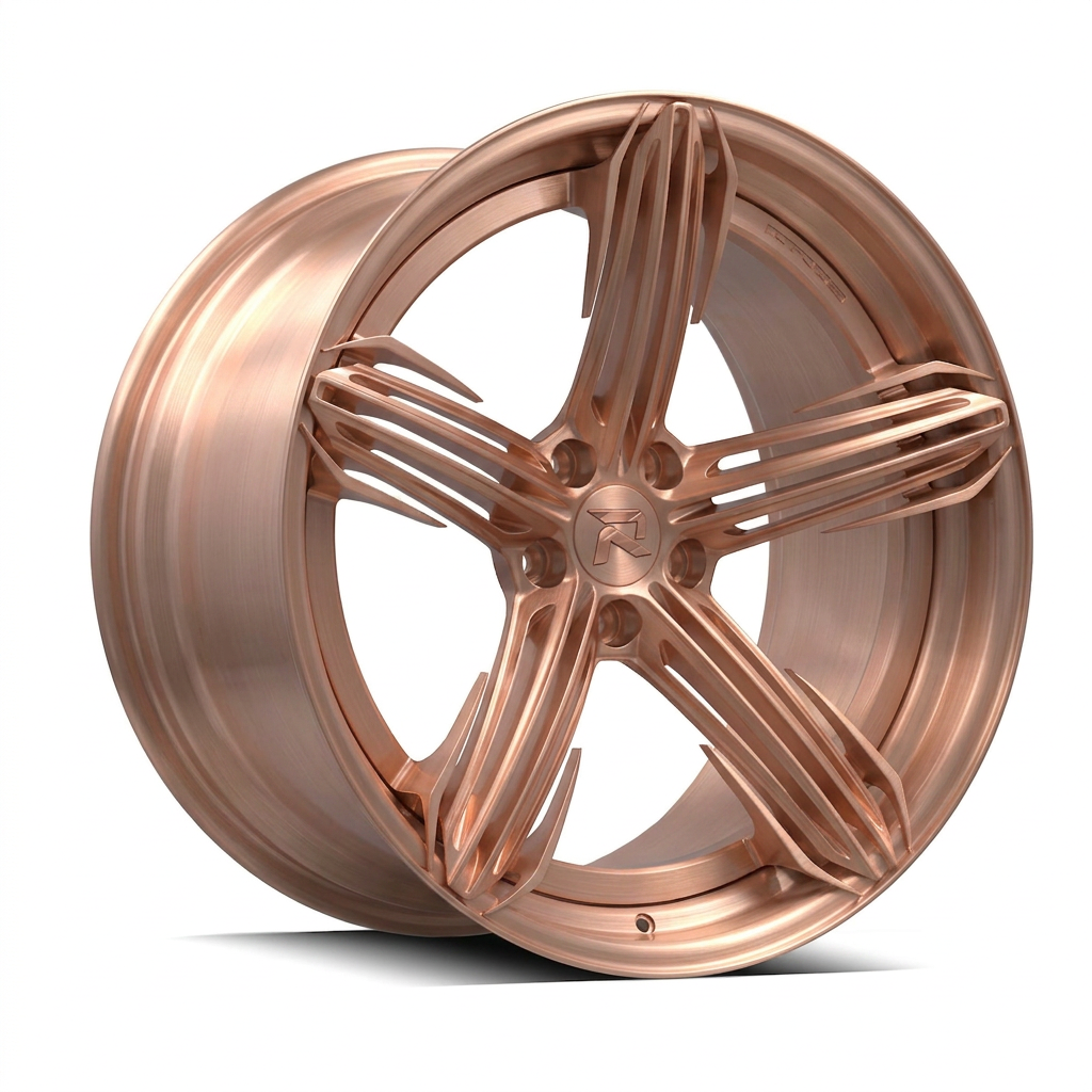 RZR CIV forged wheel — Brushed Rose Gold