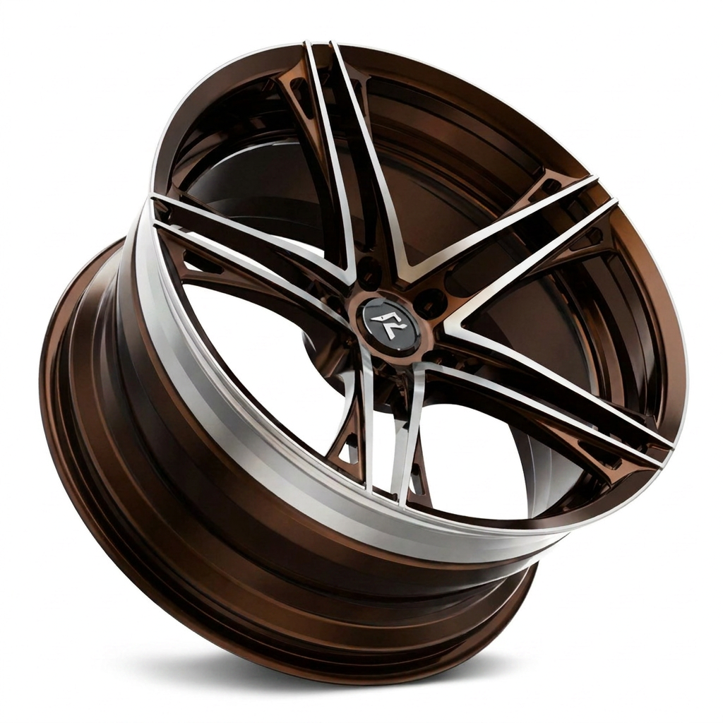 RZR V forged wheel — Gloss Dark Bronze / Diamond-Cut Face