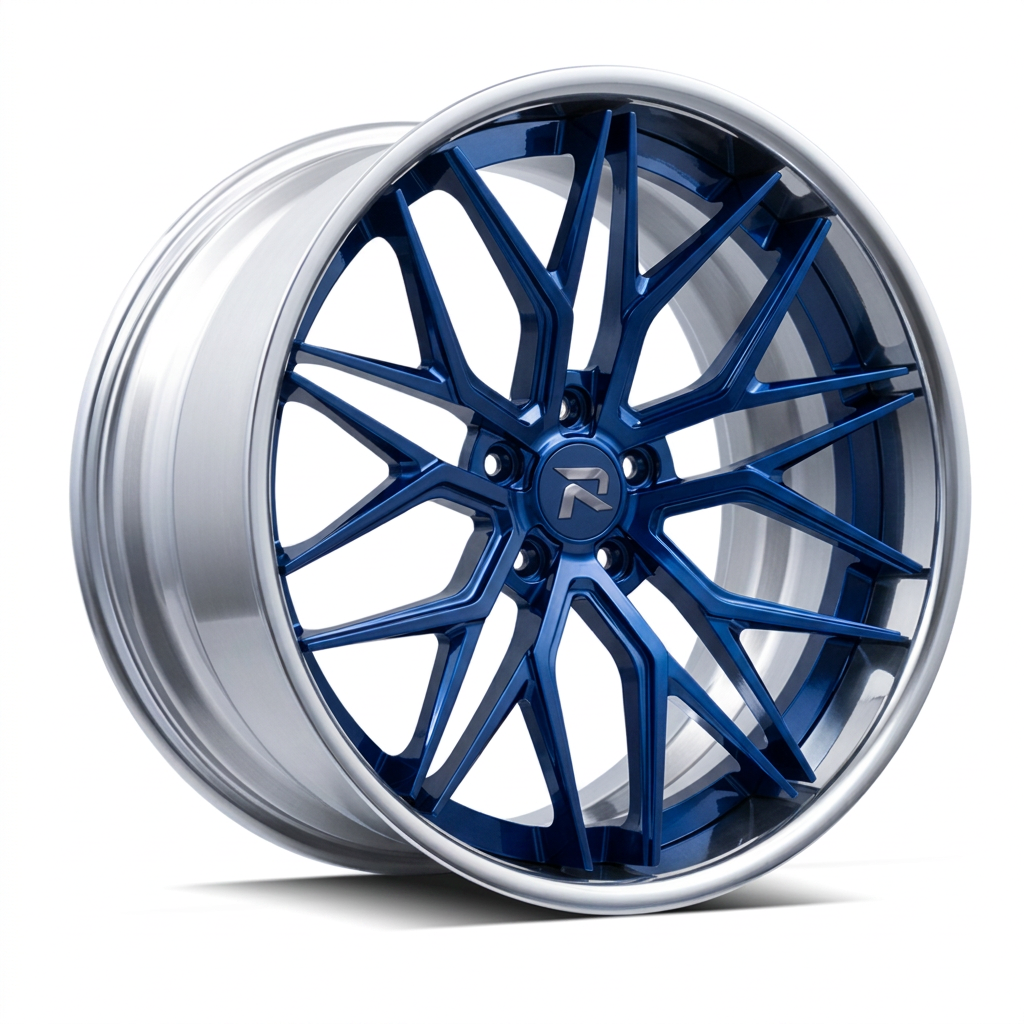 RZR XCV forged wheel — Candy Blue / Polished Lip