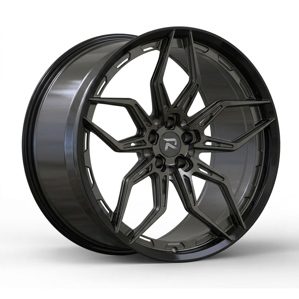 RZR CL forged wheel — Smoked Chrome / Gloss Black
