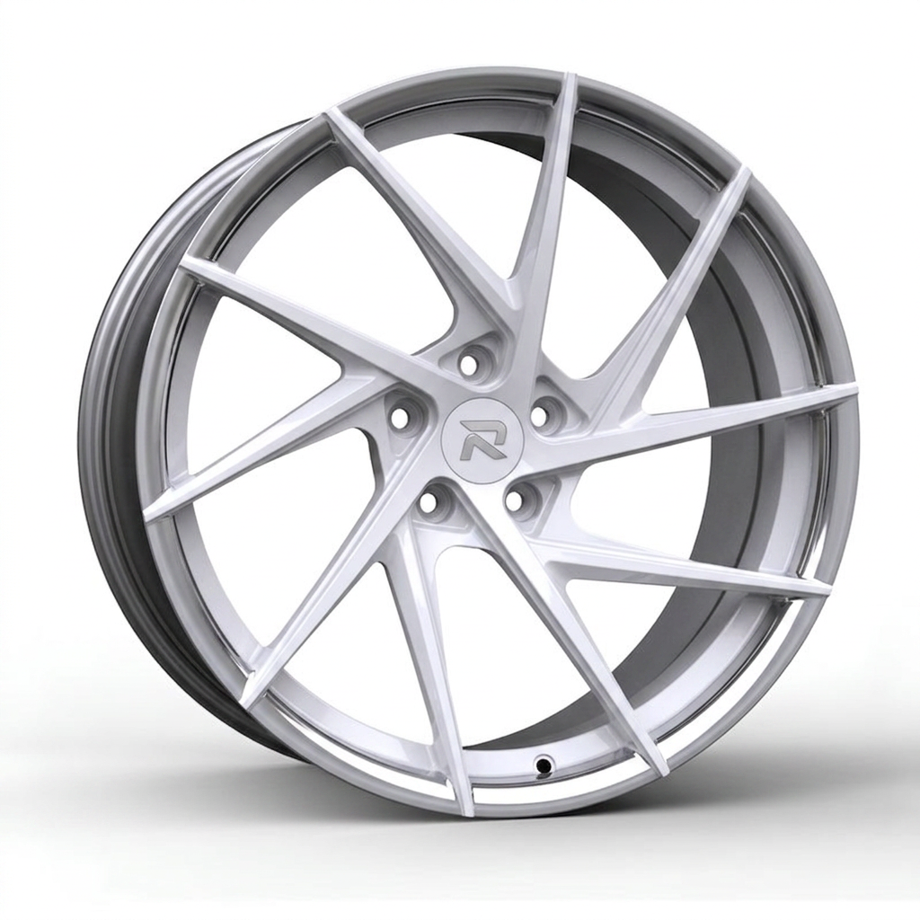 RZR CXI forged wheel — Gloss White / Polished Lip