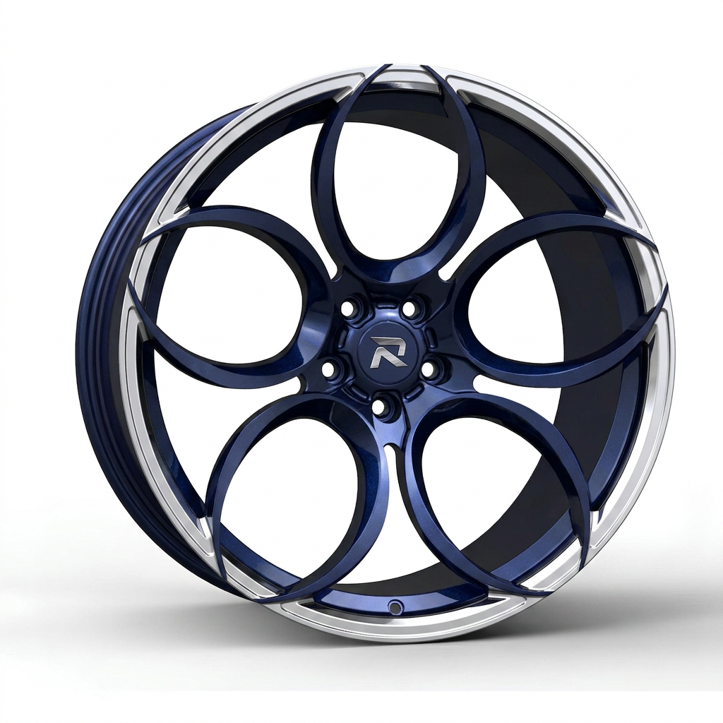 RZR CLXXXIX forged wheel — Midnight Blue Pearl / Polished Lip