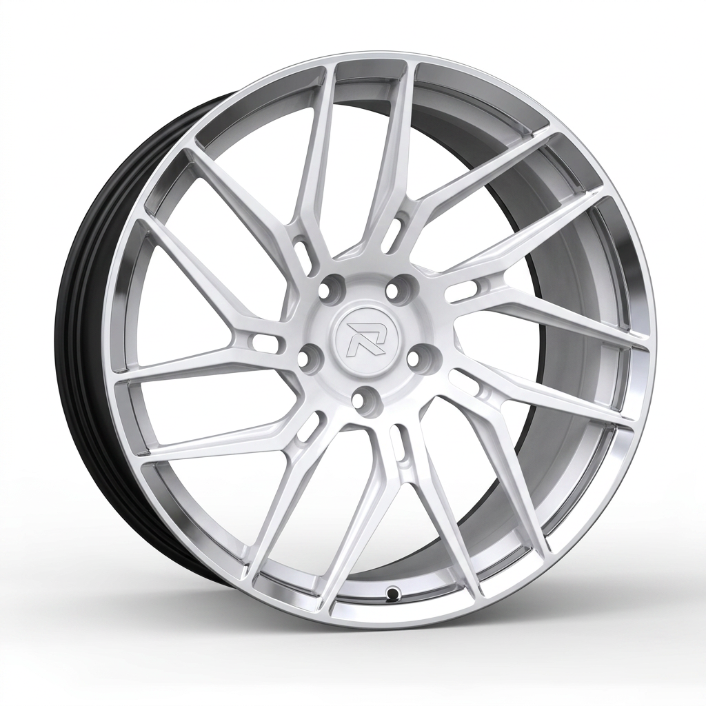 RZR CLXIII forged wheel — Gloss White / Polished Lip