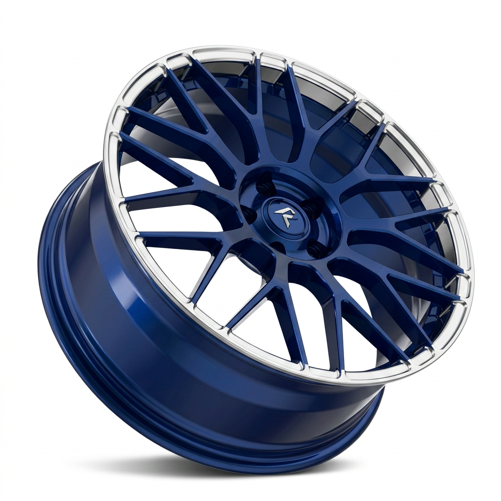RZR LXXXIX forged wheel — Candy Blue / Polished Lip
