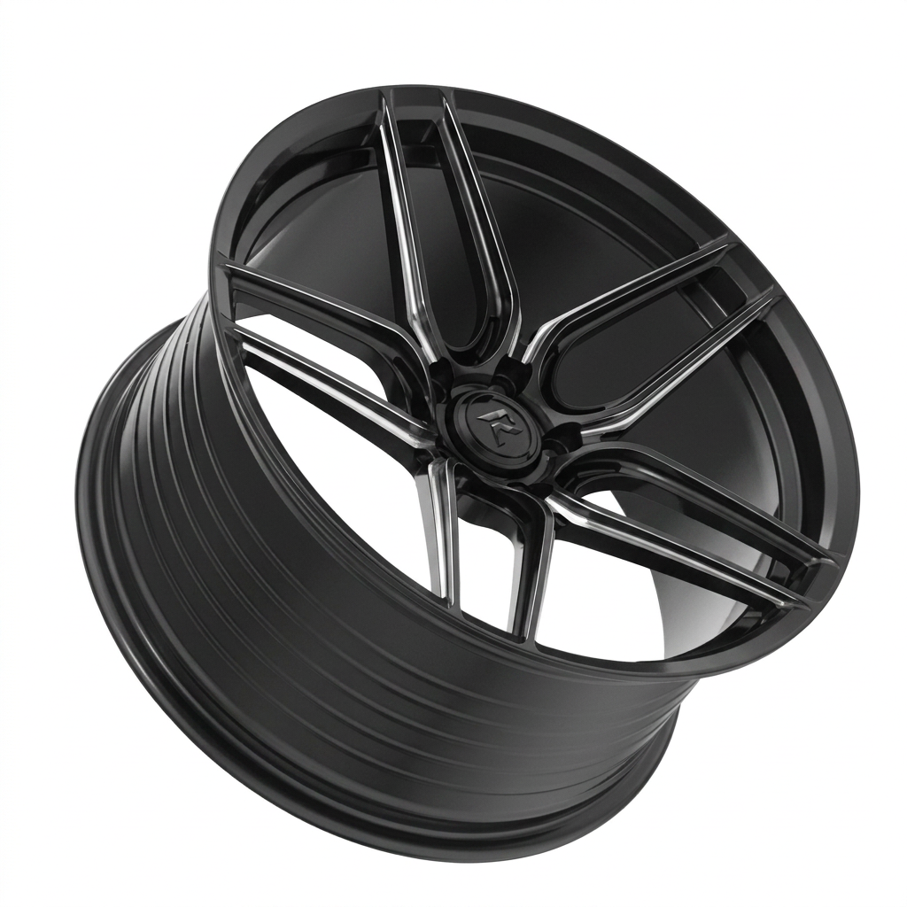 RZR XCI forged wheel — Matte Black / Milled Edges