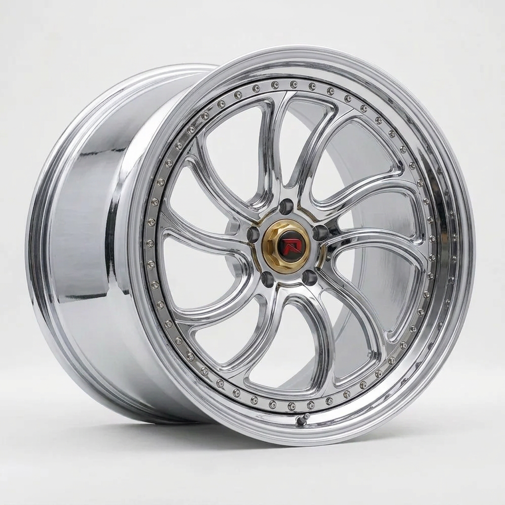 RZR XXXV forged wheel — Full Polished Chrome