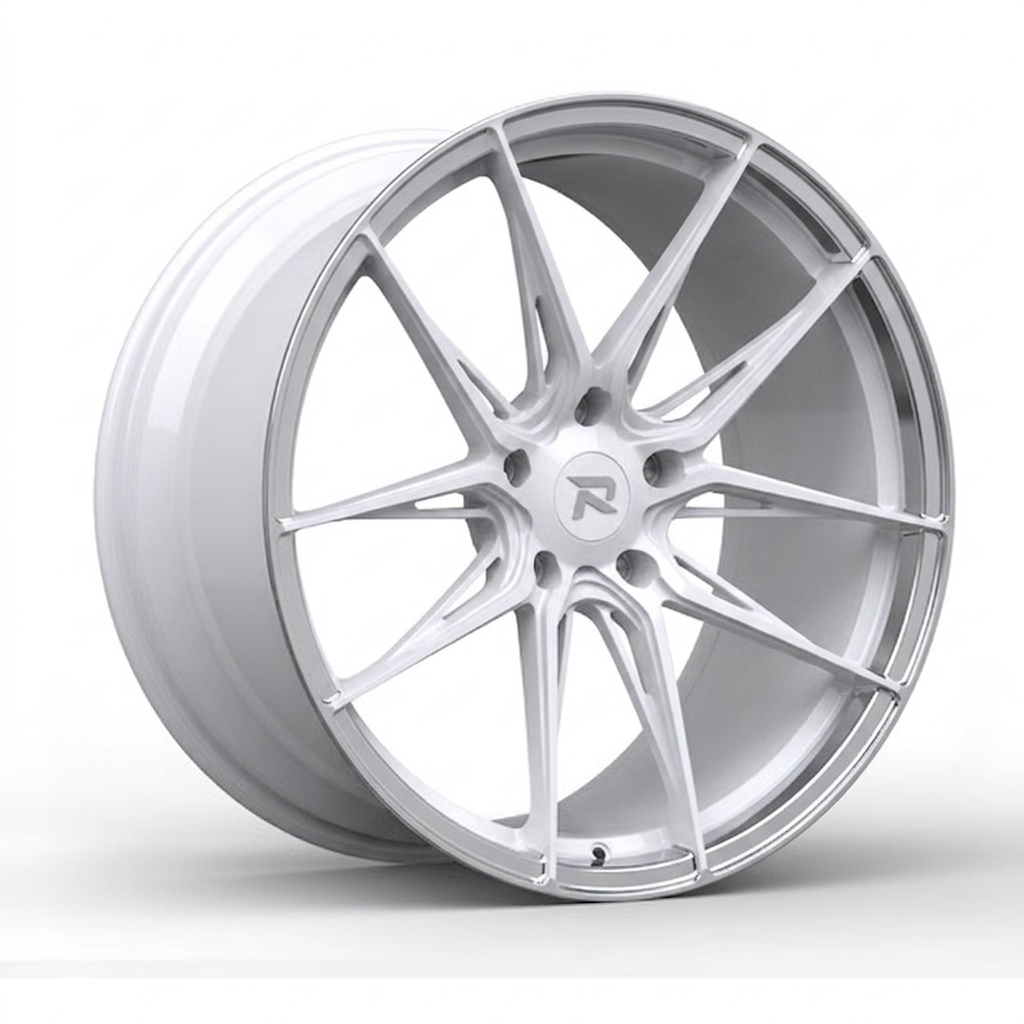 RZR CXCIX forged wheel — Gloss White / Polished Lip