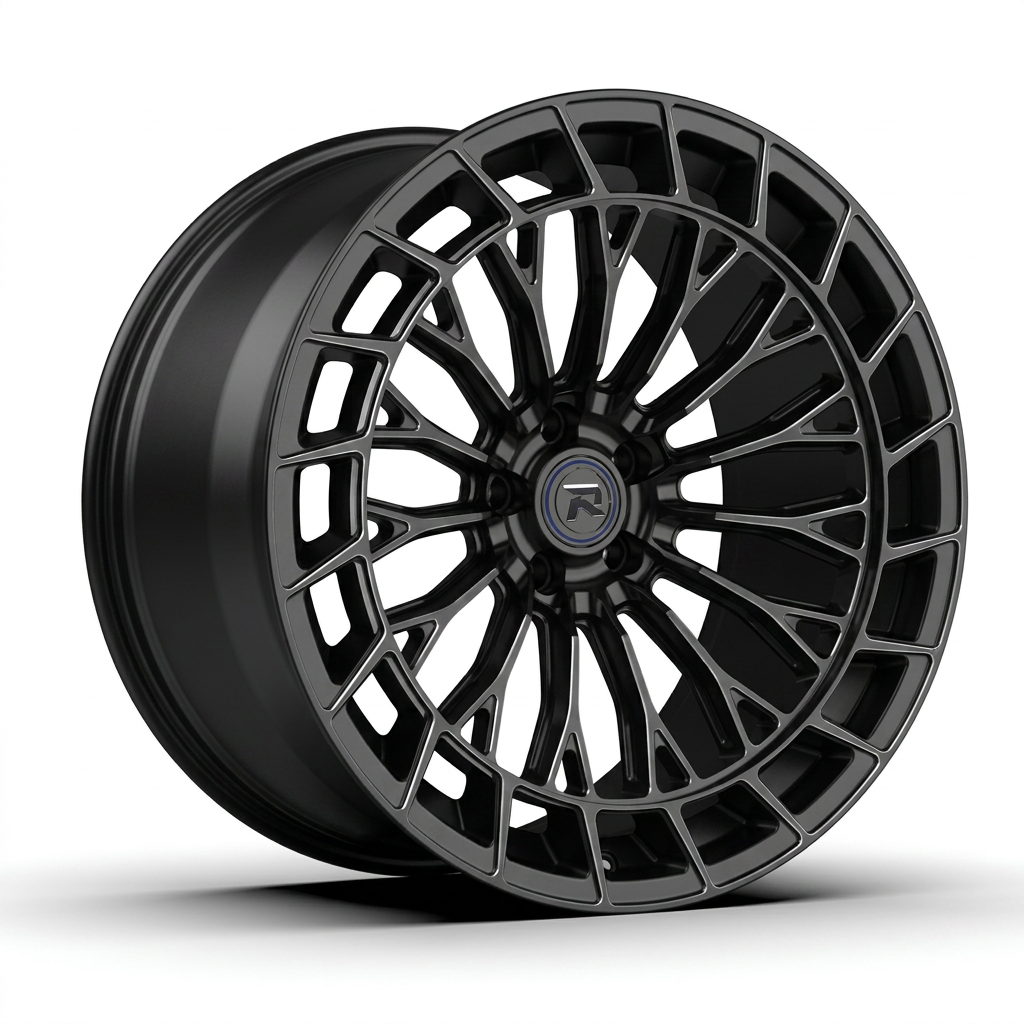 RZR CXIX forged wheel — Matte Black / Milled Edges
