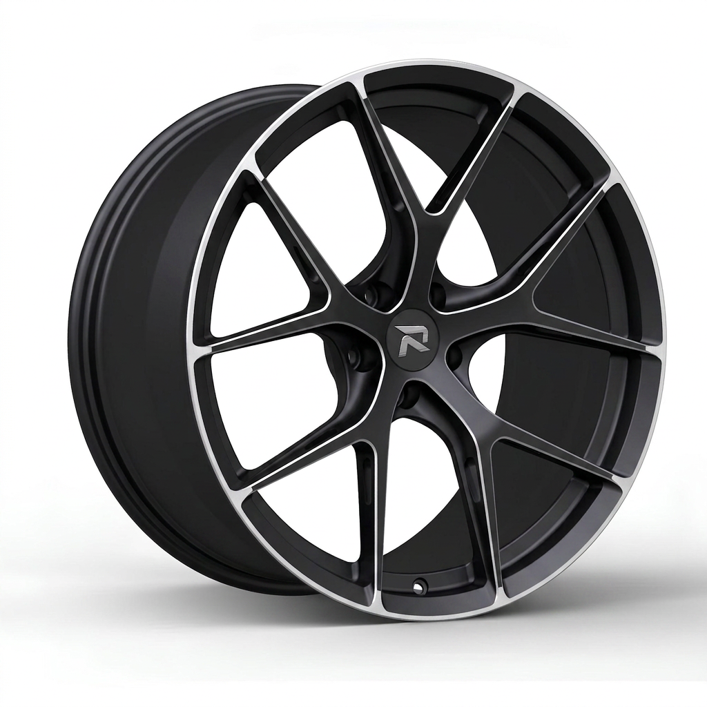 RZR CCI forged wheel — Matte Black / Milled Edges
