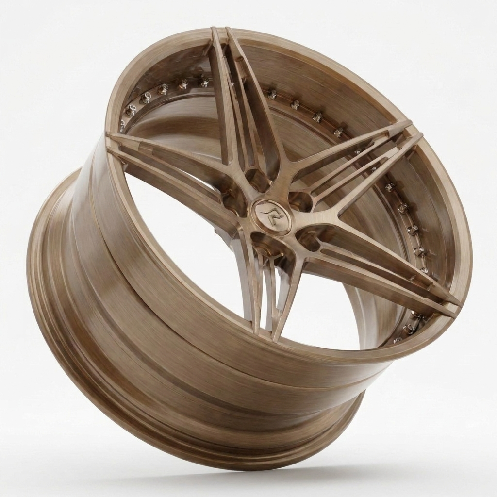 RZR VII custom forged wheel in Brushed Antique Bronze