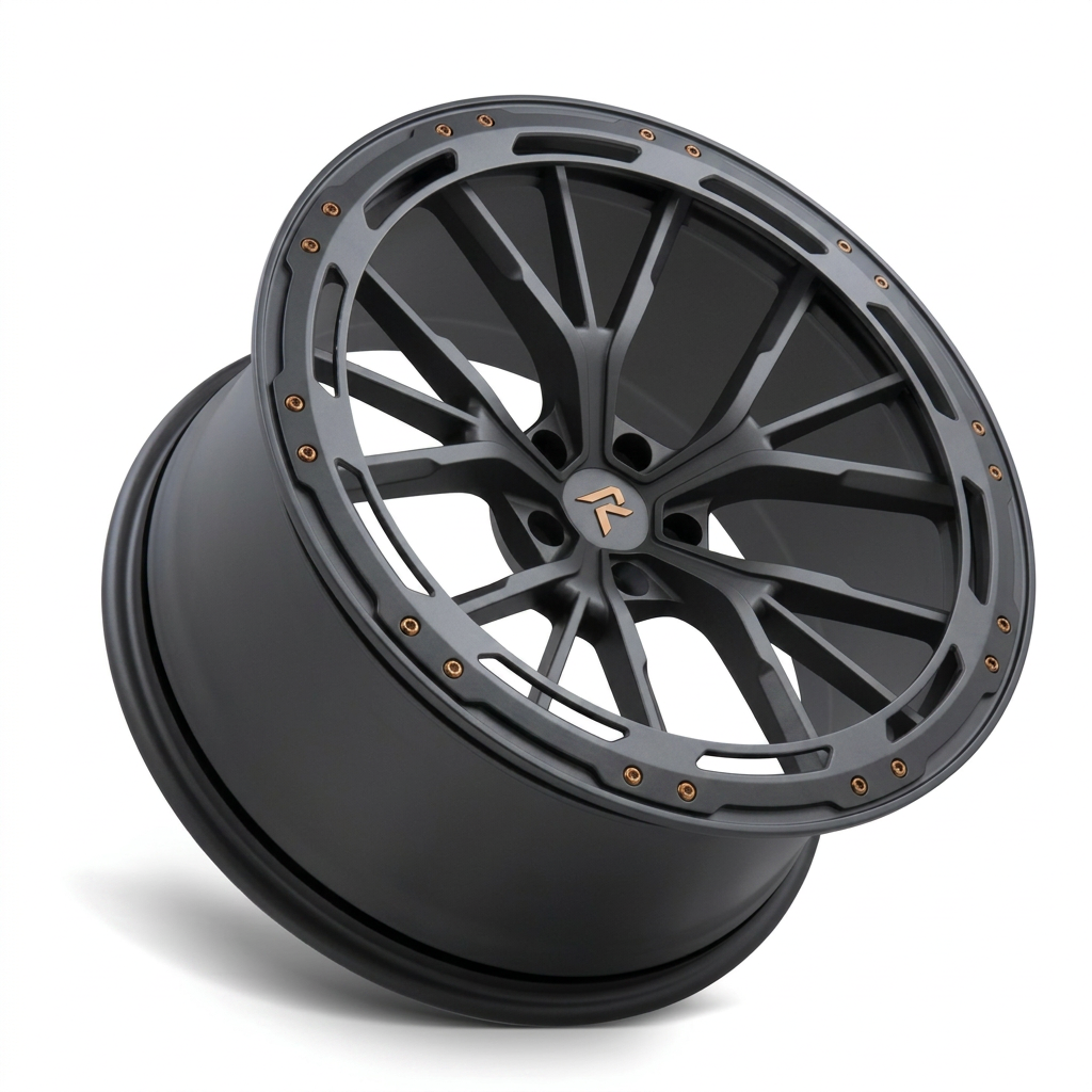 RZR LXXXIV forged wheel — Matte Anthracite / Bronze Hardware