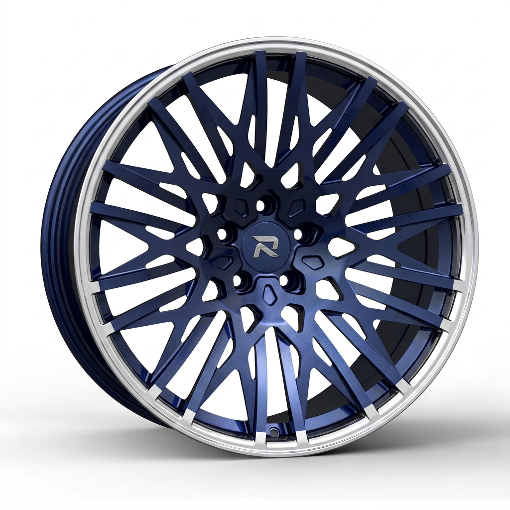 RZR CCVI forged wheel — Midnight Blue Pearl / Polished Lip