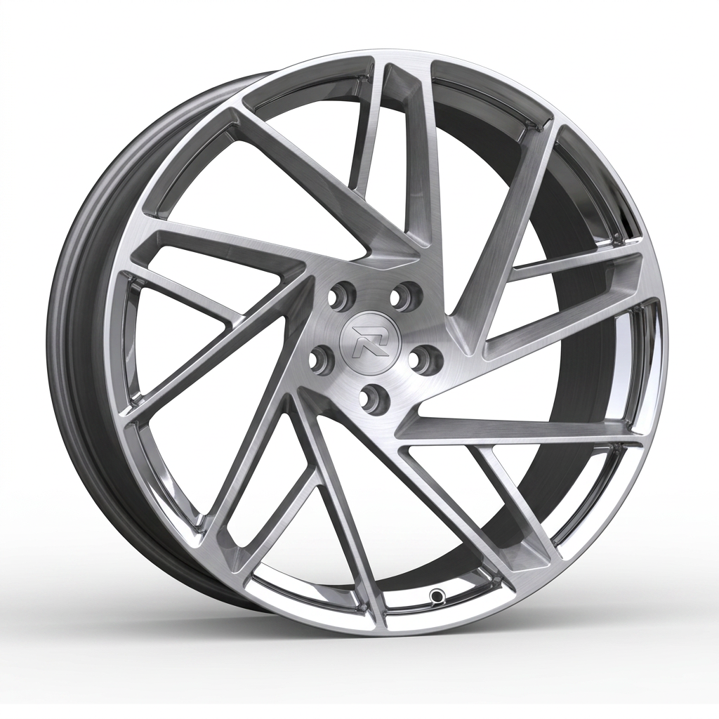 RZR CXIII forged wheel — Brushed Silver / Polished Lip