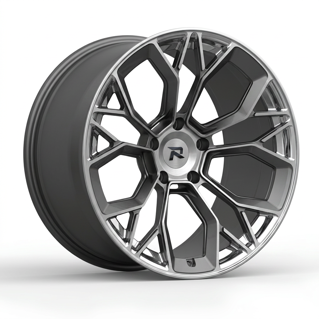RZR CLIII forged wheel — Graphite Machined / Polished Lip