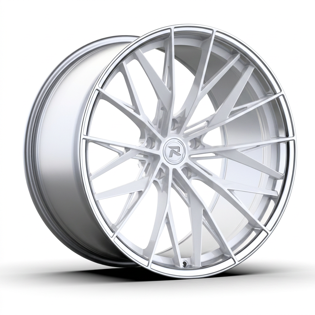 RZR CXXXVI forged wheel — Gloss White / Polished Lip