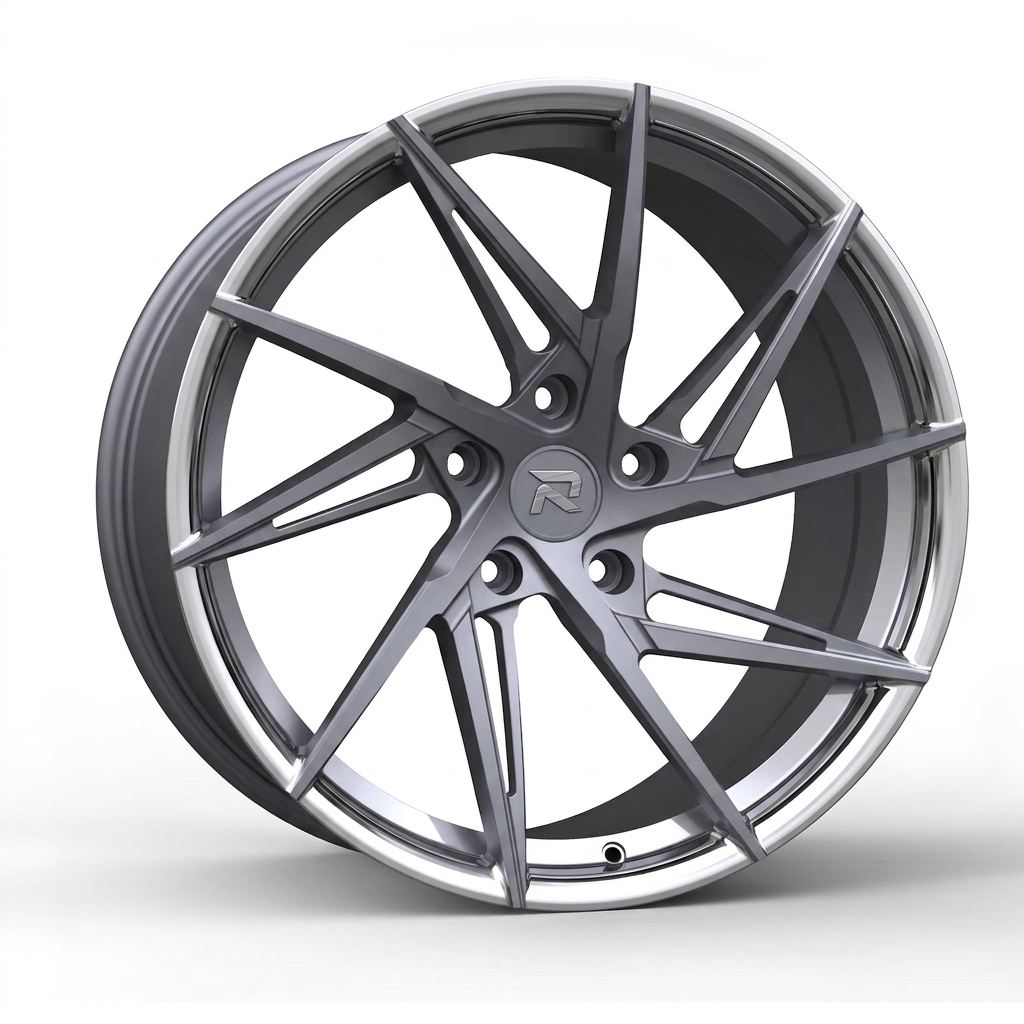 RZR CXII forged wheel — Frozen Grey Matte / Polished Lip