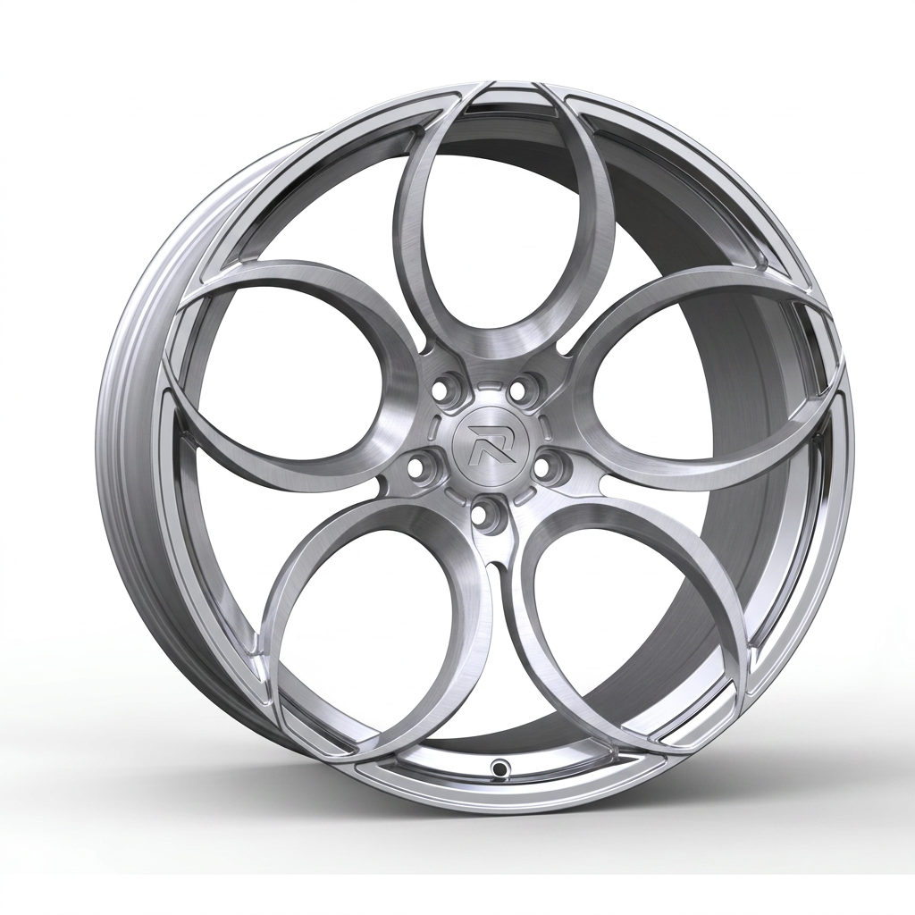 RZR CLXXXIX forged wheel — Brushed Silver / Polished Lip