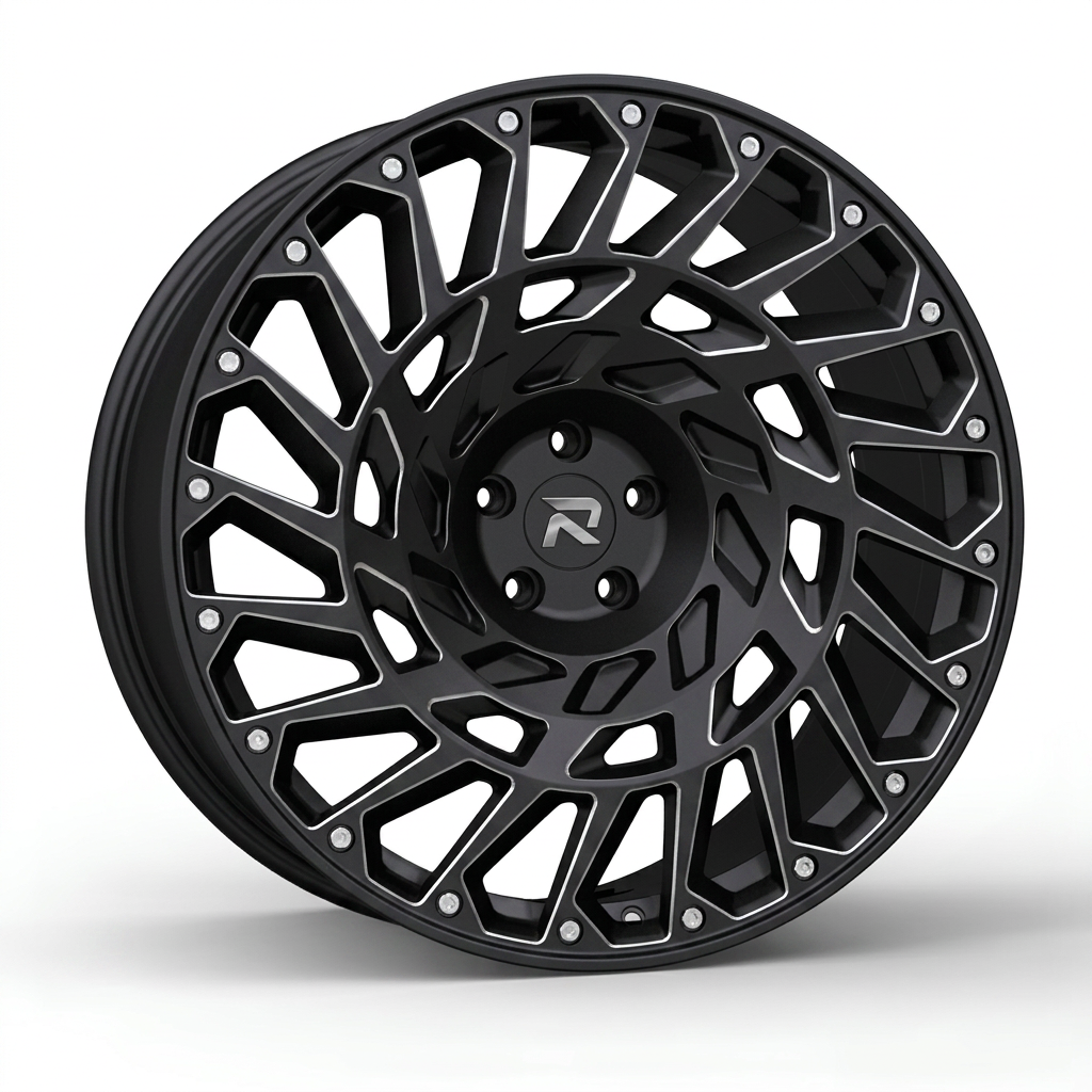 RZR CLXXIX forged wheel — Matte Black / Milled Edges
