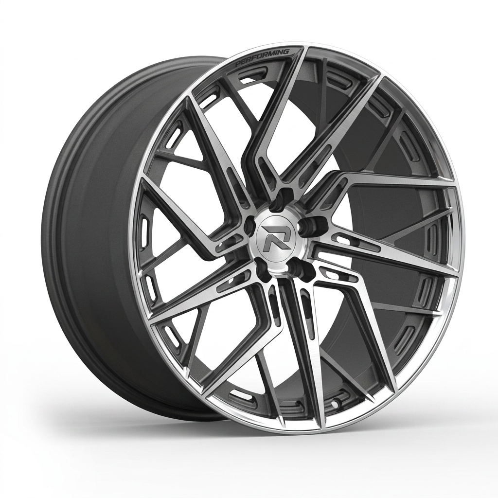 RZR CLIV forged wheel — Graphite Machined / Polished Lip