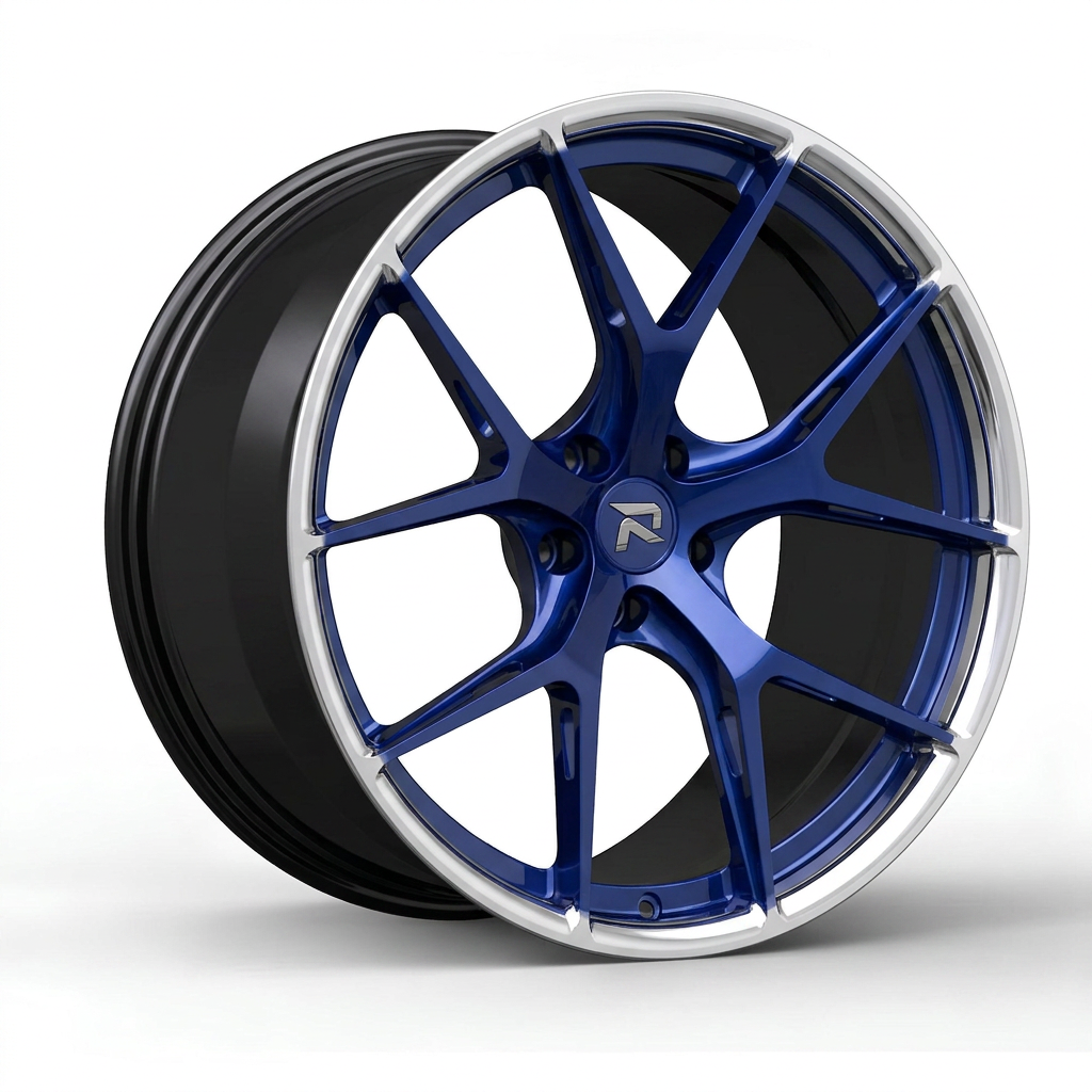 RZR CCI forged wheel — Candy Blue / Polished Lip