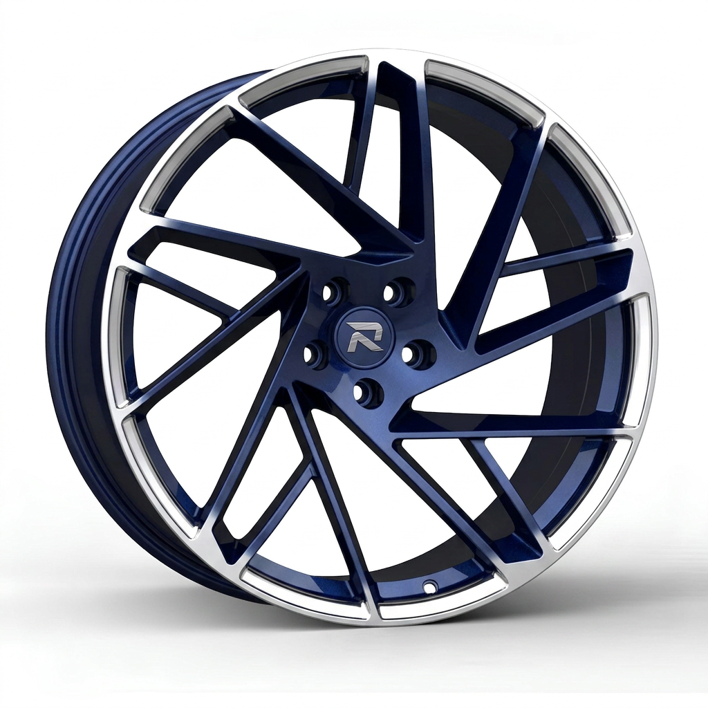 RZR CXIII forged wheel — Midnight Blue Pearl / Polished Lip